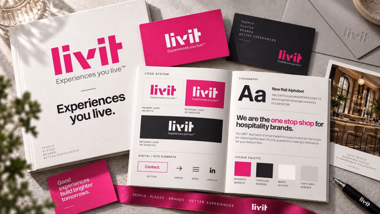 Livit design language: colour, type and interface details.