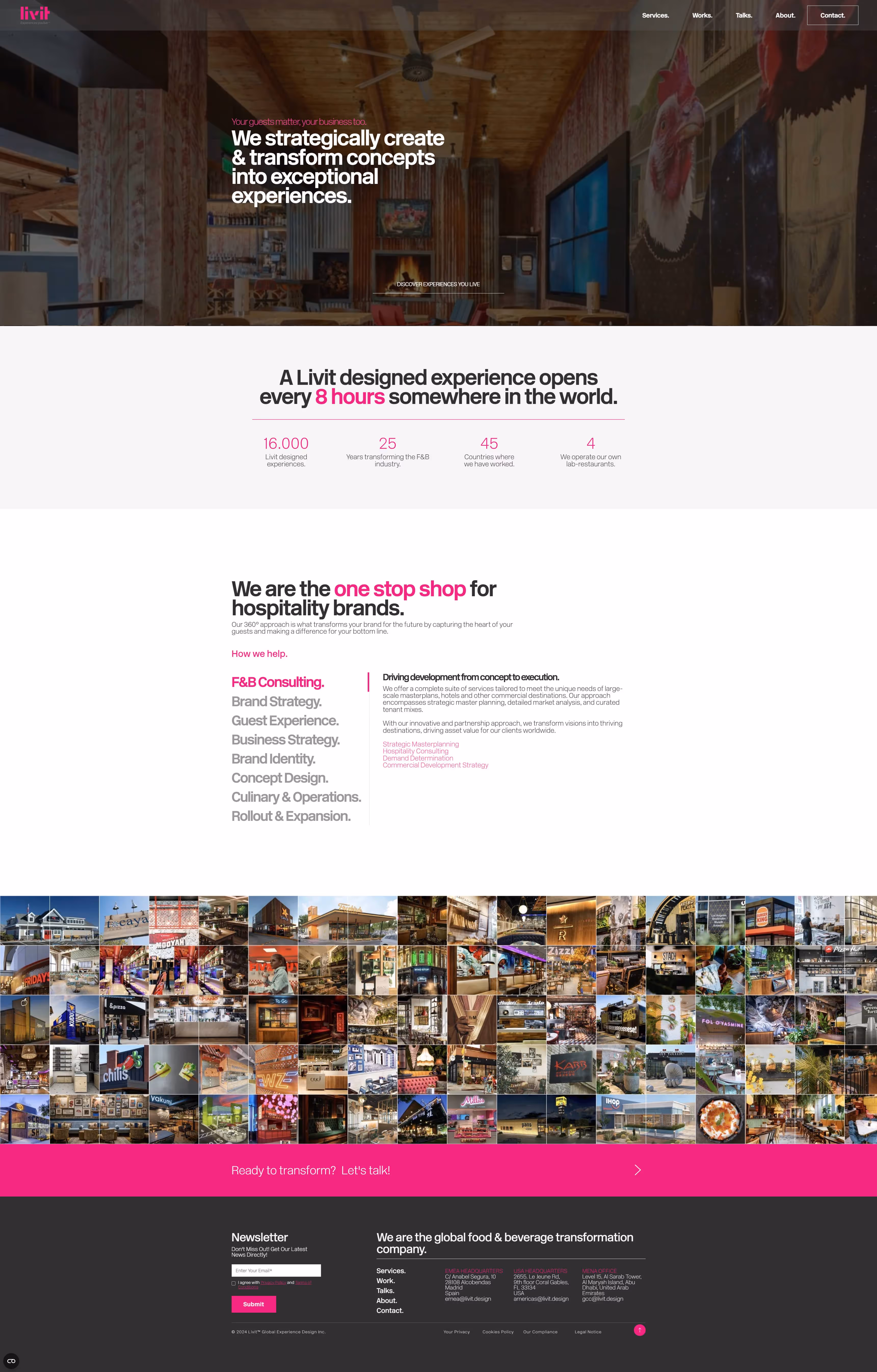 Full-length view of the Livit.Design website.