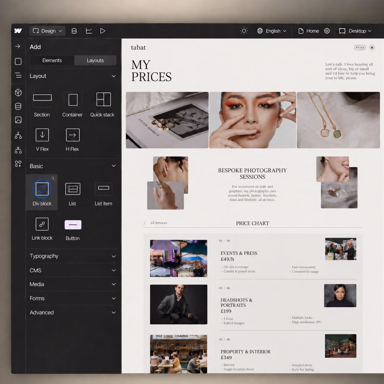 Tabat website pages shown on desktop and mobile devices.